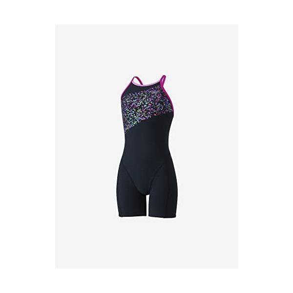 スピード(Speedo) 競泳用トレーニング水着 シードットターンズショートニースキン STW12360 女性用 ピンク/グリーン