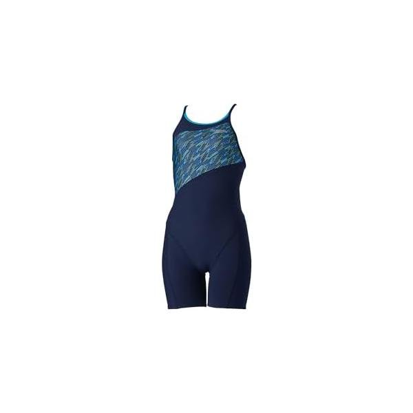 スピード(Speedo) 競泳用トレーニング水着 ブーンフローターンズショートニースキン レディース STW12406 緑/青