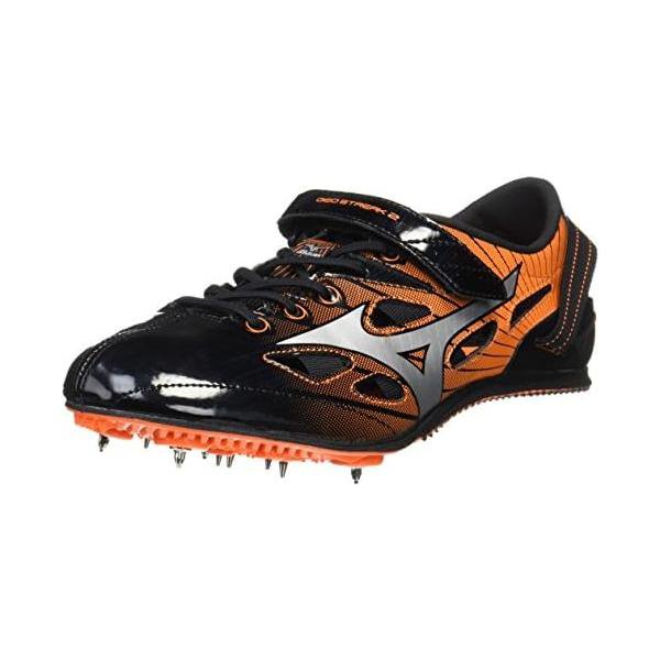ミズノ(MIZUNO) 陸上スパイク 短・中距離 ジオストリーク2 U1GA171319 ブラック×シルバー×オレンジ