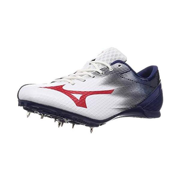 ミズノ(MIZUNO) 陸上シューズ ジオバーサスFX 短距離 U1GA201518 ホワイト×レッド×ネイビー 2E