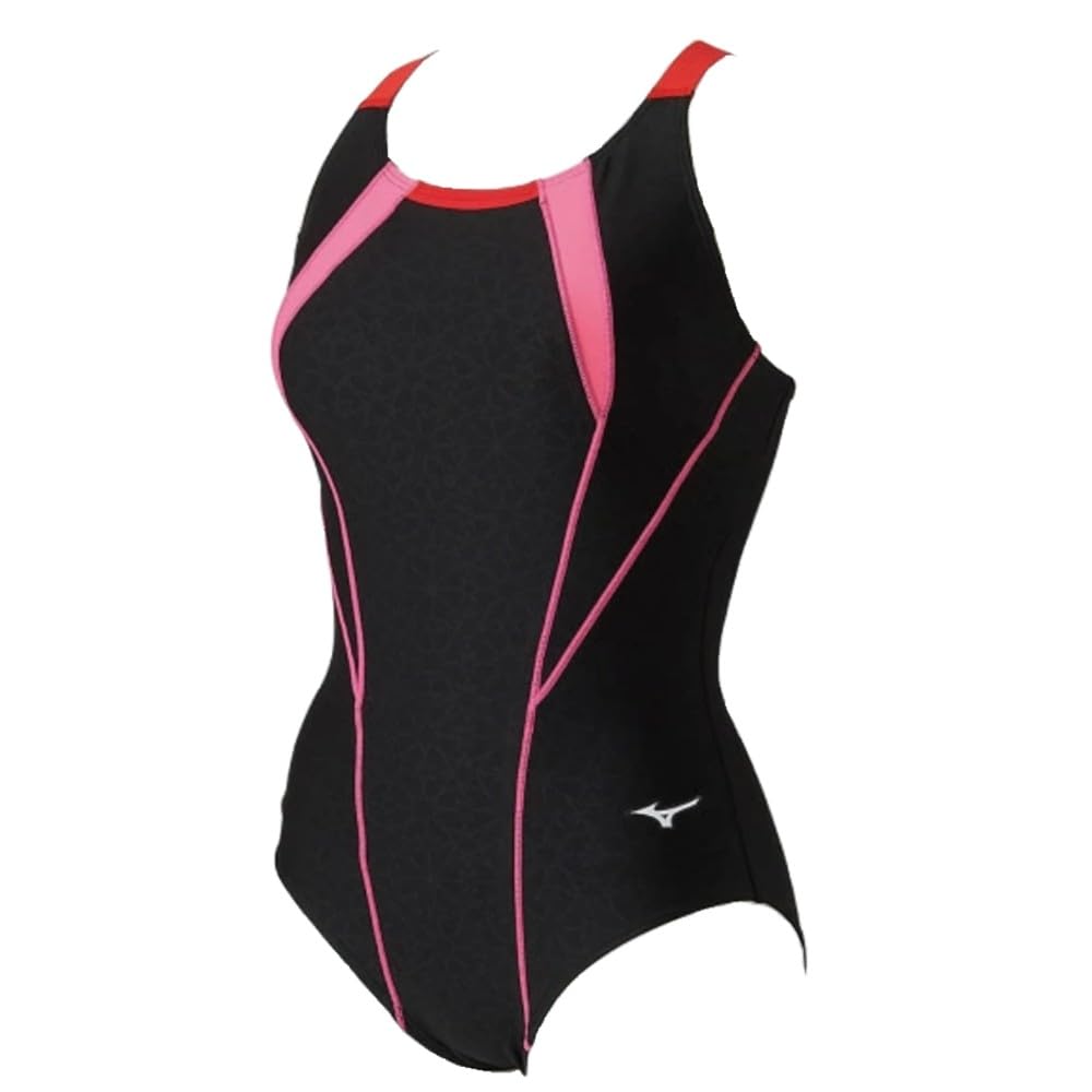 ミズノ(MIZUNO) フィジカルフィットネス水泳着 打つこと一 衣装 天下太平うしろ側 黒いこと/サクラ色(96) N2JAA802