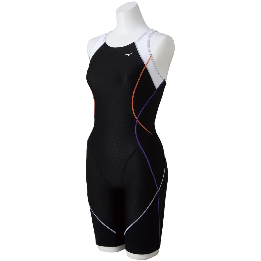 ミズノ(MIZUNO) 水泳 フィットネス 水着 レディース EZスイム オールインワン ピースバック ブラック/ホワイト N2JG232590｜カンピスタ