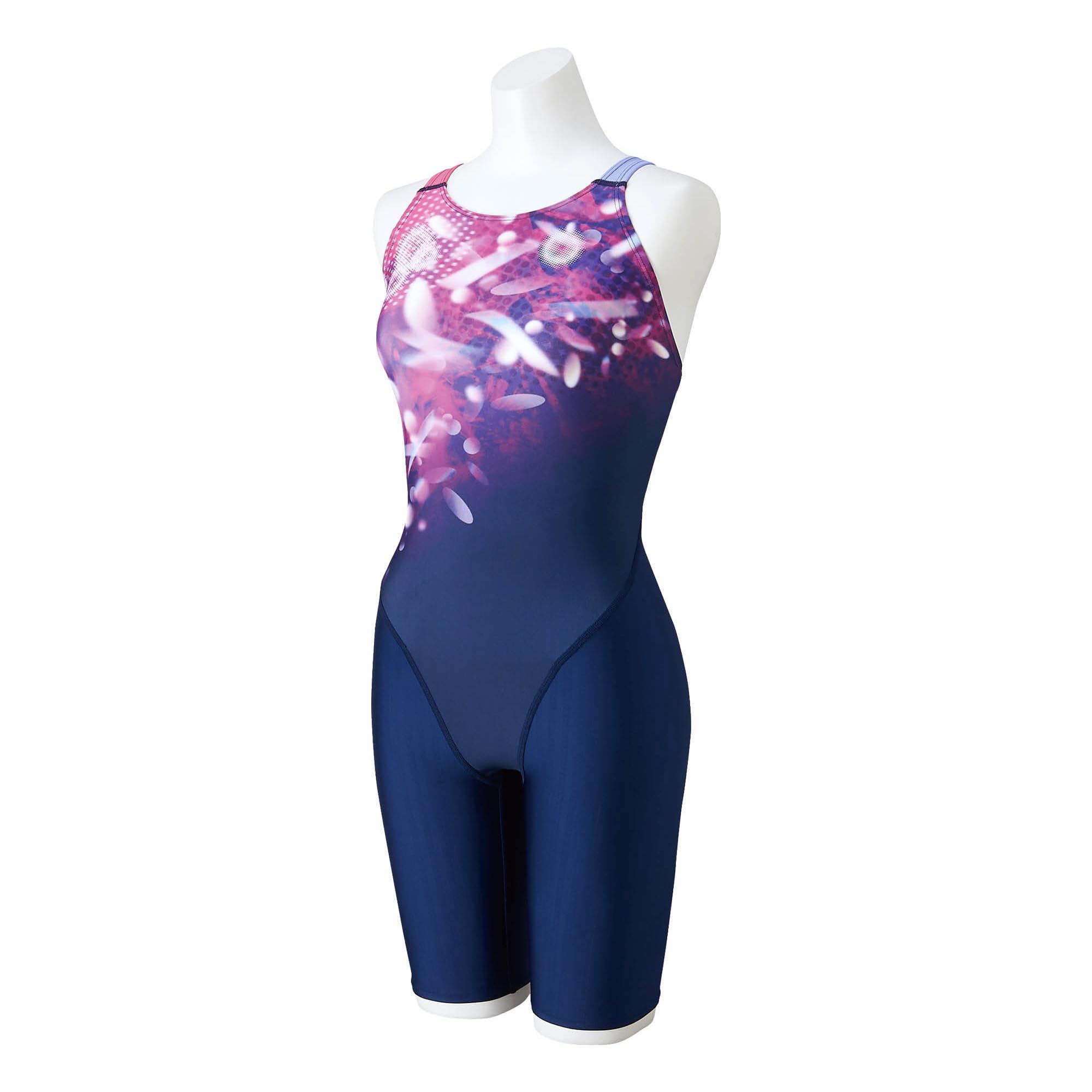 ミズノ(MIZUNO) 水泳 競泳 レース水着 レディース ストリームエース ハーフスーツ マスターズバック AYAコレクション FINA承認済 ネイビー/ローズ N2MGA77586