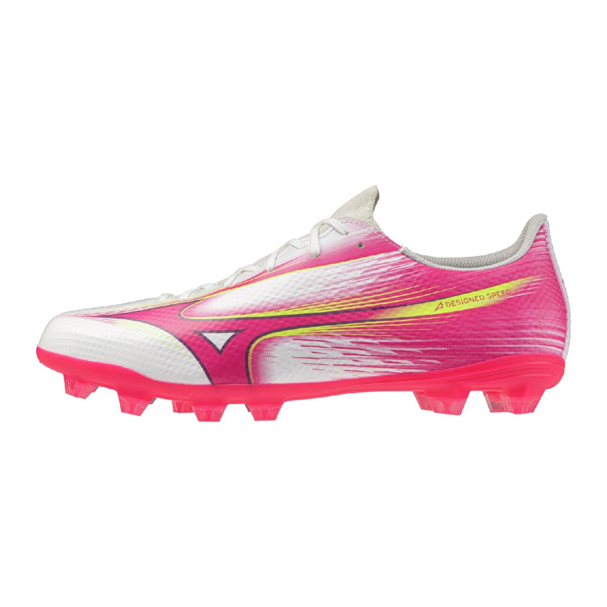 ミズノ(MIZUNO) サッカー スパイク アルファ3 SELECT ホワイト×ピンク P1GA266564|カンピスタ