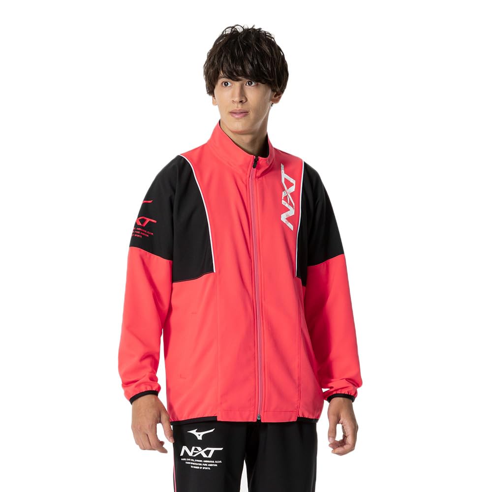 ミズノ(MIZUNO) N-XT ムーブクロスジャケット トレーニング UPF50+ 吸汗速乾 ストレッチ ジャージ 男女兼用 ラディアントレッド 32JCB22063｜カンピスタ
