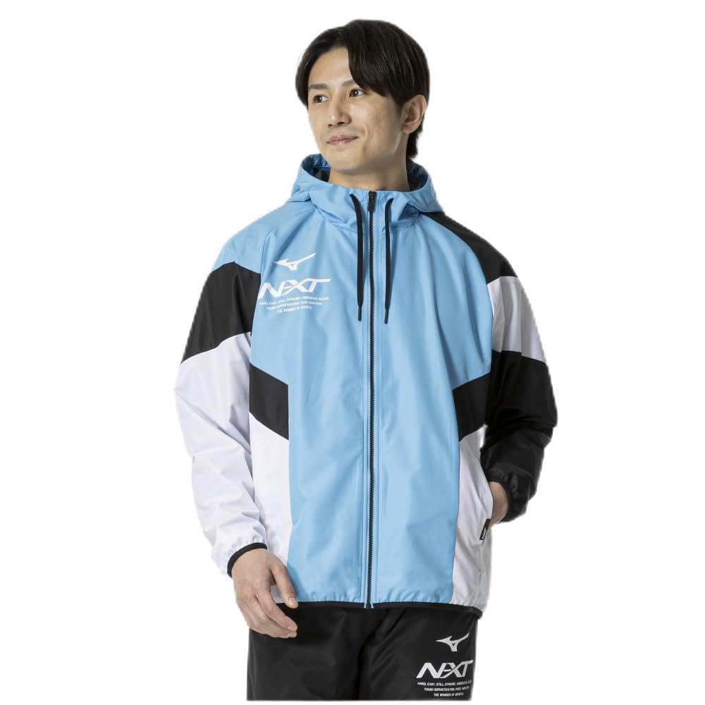 ミズノ(MIZUNO) ウィンドブレーカー ジャケット トレーニング N-XT 撥水 防風 裏メッシュ リバーブルー 32JEB74516｜カンピスタ