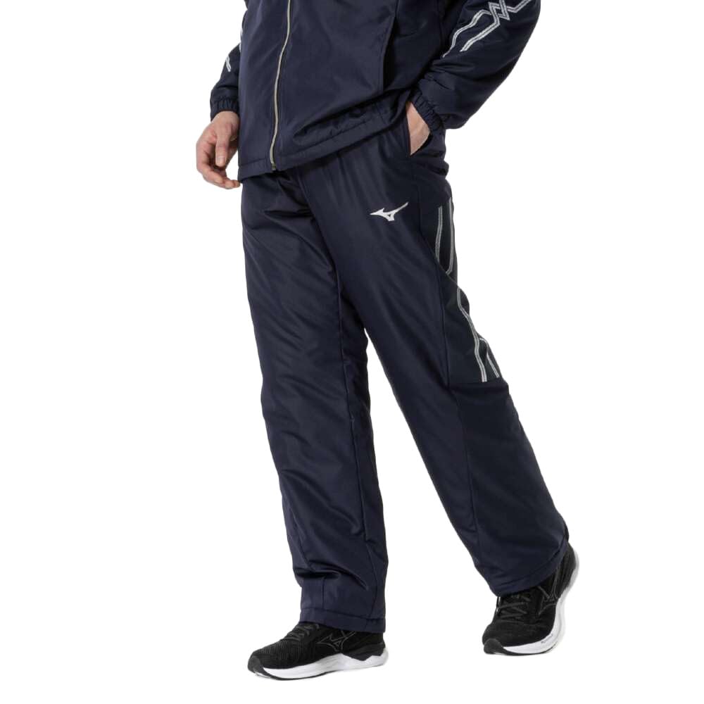 ミズノ(MIZUNO) MCライン ブレスサーモ中綿ウォーマーパンツ 吸湿発熱 撥水 ディープネイビー×シルバー 32MFB63011