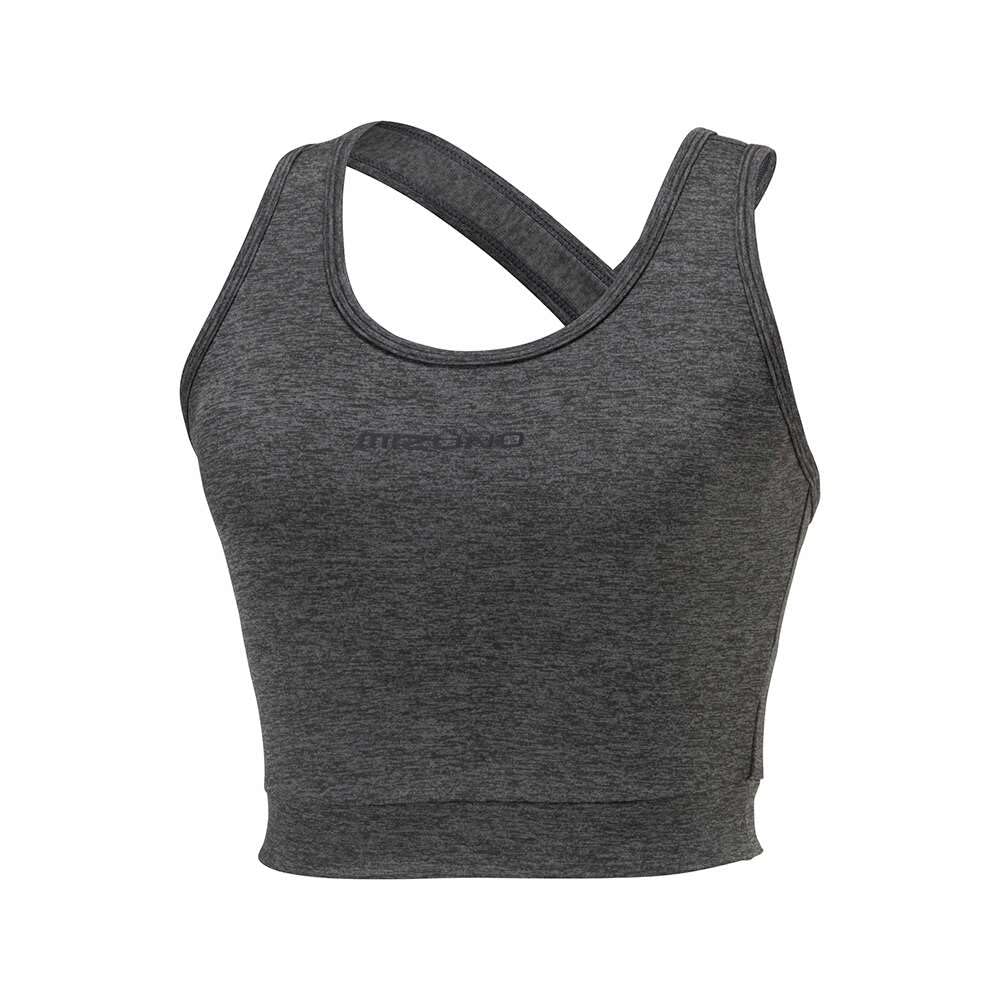 ミズノ(MIZUNO) スポーツブラ ストレッチ BodyFit ジム トレーニング レディース ダークグレー杢 32MJB30108