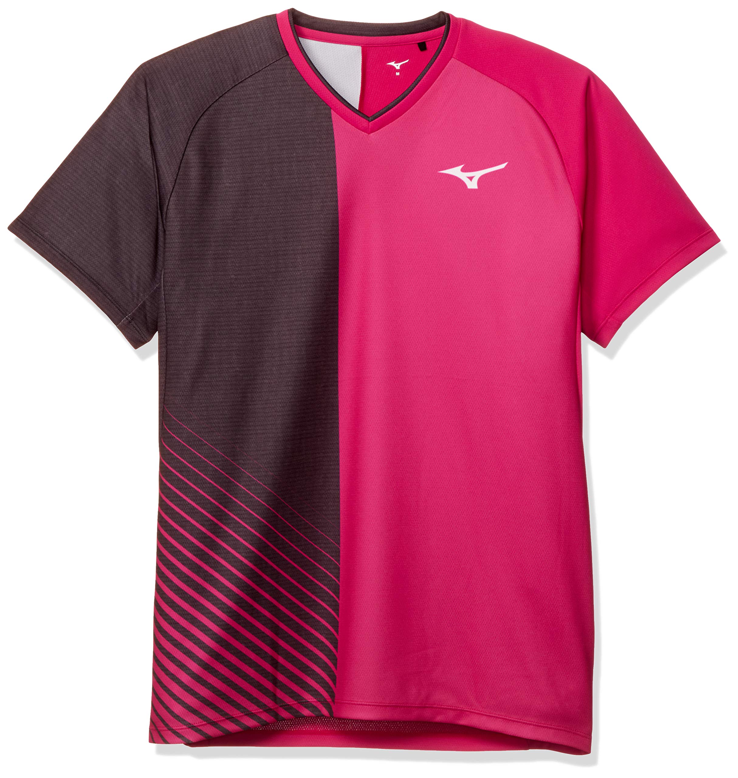 ミズノ(MIZUNO) 庭球 力くらべティーシャツ 半袖 櫂運動競技 サクラ色×黒いこと 62JA000665