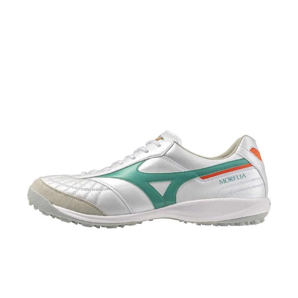 ミズノ(MIZUNO) サッカー トレーニングシューズ モレリア SALA JAPAN TF スーパーホワイトパール&times;グリーン Q1GB260235｜カンピスタ