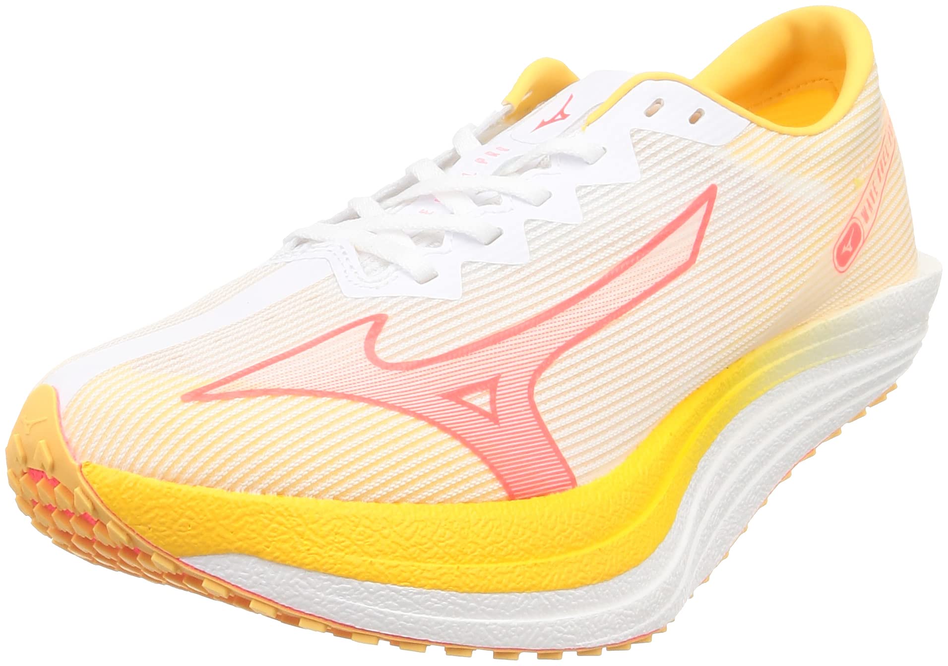 ミズノ(MIZUNO) 陸上/ランニングシューズ ウエーブデュエルPRO ホワイト&times;ピンク&times;イエロー U1GD220003 ｜カンピスタ