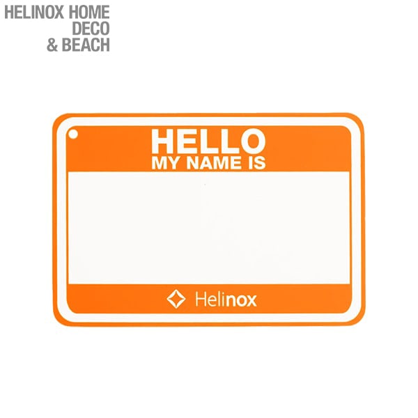 【最大44倍&10%OFFクーポン!!】Helinox Hello My name is Patch Hello my name is パッチ / ハンターオレンジ ヘリノックス アウトドア キャンプ ネームプレート ネームタグ BBQ bbq キャンプ用品 グッズ画像
