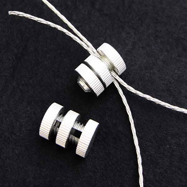 電気柵用アルミ連結具 スリットボルト 100個パック （スリット部分：4mm）