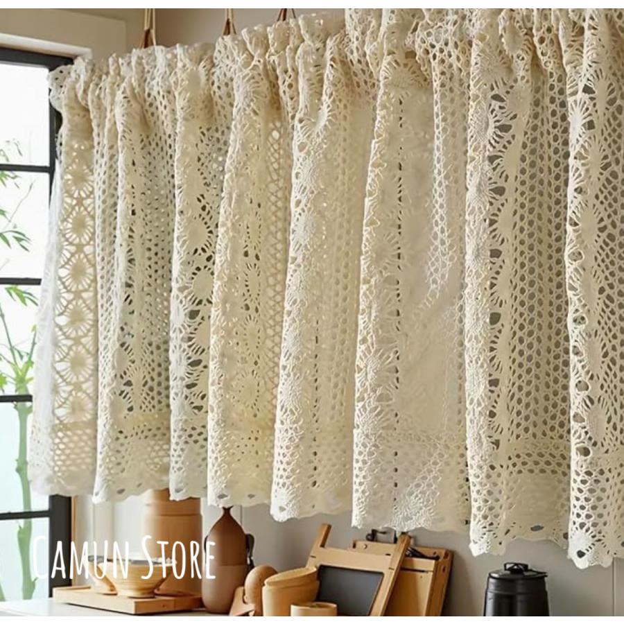 楽天市場】Ponoa(ポノア) カフェカーテン バイヤステープ付き 生成り