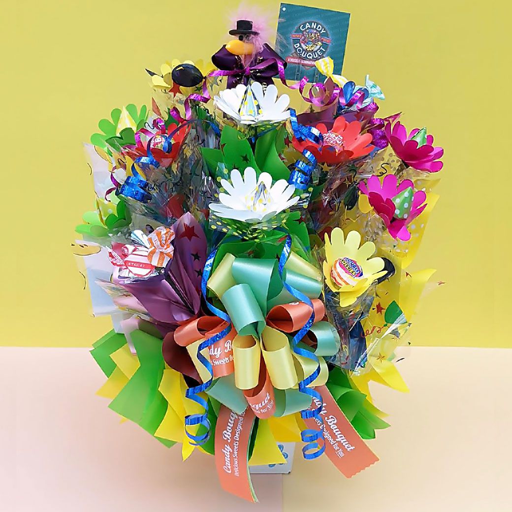 【楽天市場】お菓子 ブーケ 花束 キャンディーブーケ 【ワンダフルパーティー】 キャンディブーケ あす楽 誕生日 お祝い プレゼント 発表会