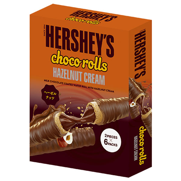 ハーシー チョコロール ヘーゼルナッツクリーム 2P×6袋入り ハーシー チョコロール ヘーゼルナッツクリーム