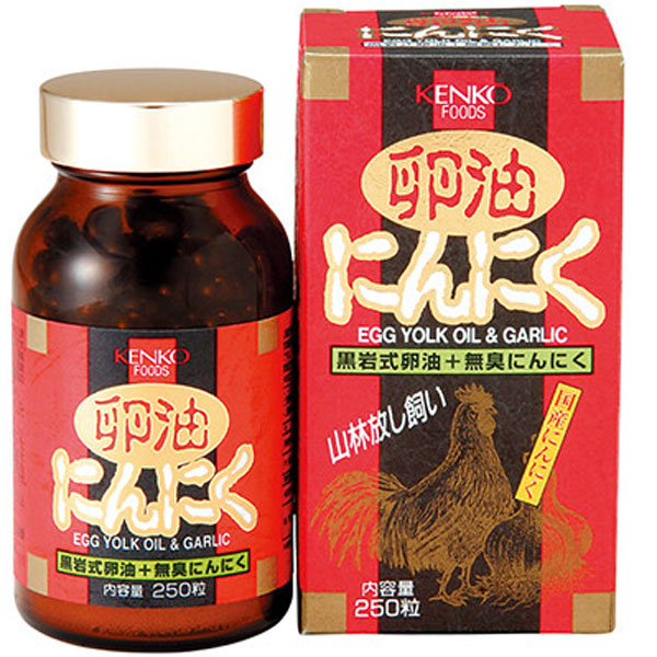 【3箱】思わしいフーズ 卵油にんにく 82.5g(250粒)