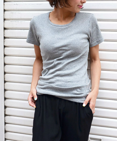楽天市場 Harmonie Organiccotton アルモニ オーガニックコットン パット付半袖tシャツキャナルジーン レディース ブラトップ Tシャツブラ カットソー トップス 半袖 カップ付き コットン 着心地のいい服 シンプル カジュアル デイリー Canal Jean キャナルジーン