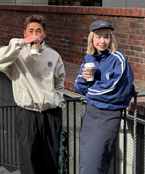 CANAL JEAN トラックジャケット ネイビー【最終価格】 キャナルジーンナイロントラックジャケットネイビー