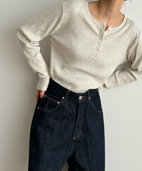 CANAL JEAN tシャツ El mar カルゼヘンリーロンT レディース