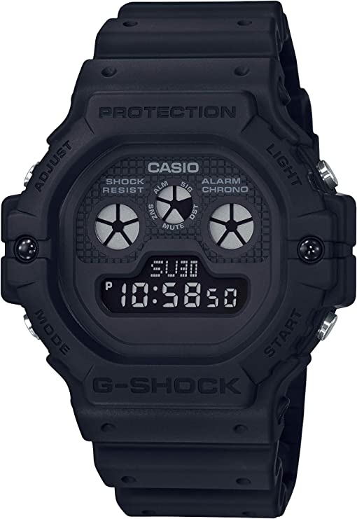 腕時計 メンズ ブラック シンプル カシオ クオーツ デジタル 20気圧防水 CASIO DW-5900BB-1