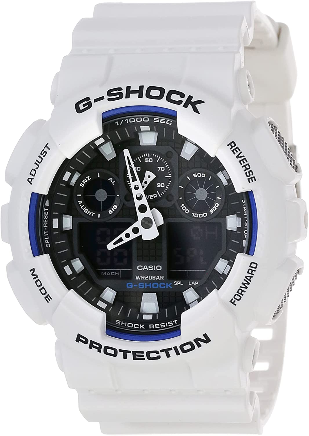 カシオ ウオッチ メンズ 黒いこと 白いこと G-SHOCK Gぼうぜん自失 石英 デジタル アナログ アナデジ 暦 20空圧雨合羽 CASIO GA-100B-7A 並行輸入品