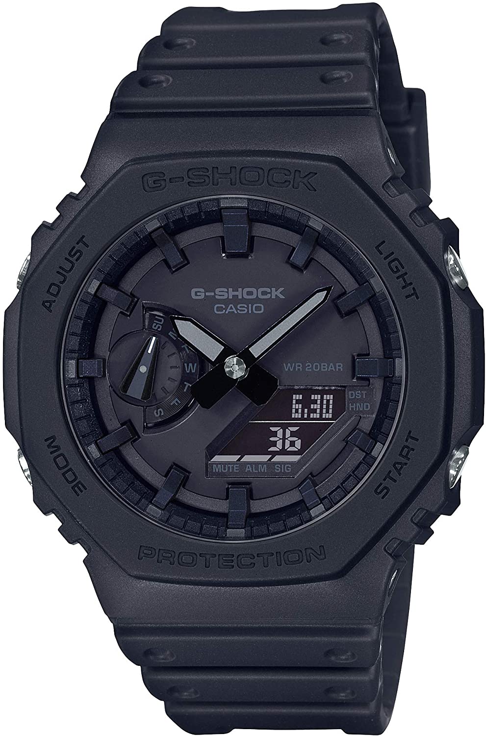 カシオ ウオッチ メンズ 黒いこと 分かりやすい CASIO G-SHOCK Gぼうぜん自失 GA-2100-1A1 御覧になる 並行輸入品 かっこいい カッコイイ  オシャレ 今めかしい ブランド名