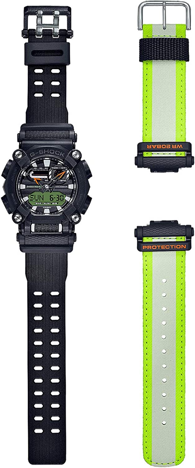 カシオ 腕時計 メンズ ブラック シンプル G-SHOCK ジーショック デジタル 20気圧防水 カレンダー ストップウォッチ 替えベルトつき CASIO GA-900E-1A3JR