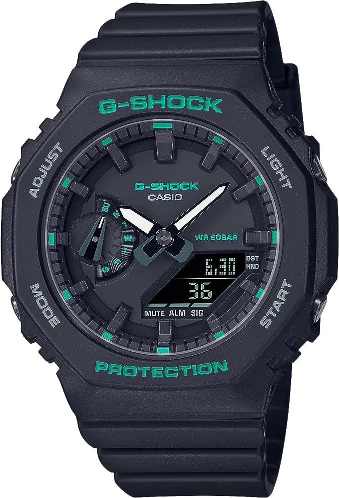 腕時計 レディース ブラック グリーン カシオ G-SHOCK Gショック CASIO GMA-S2100GA-1A