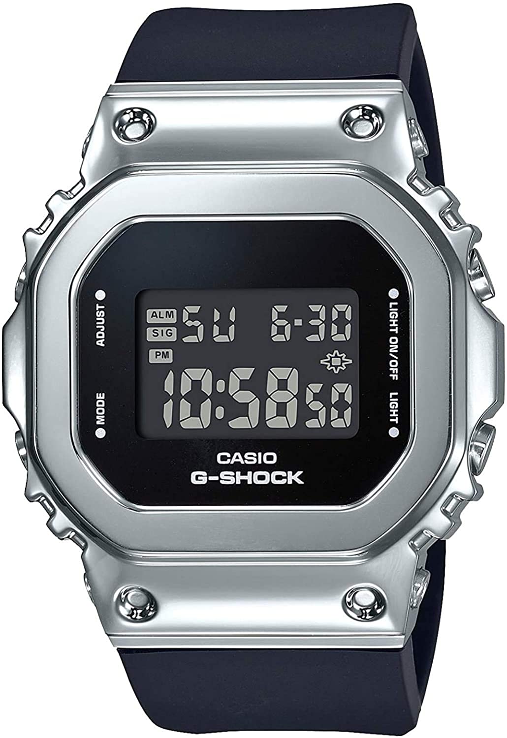 腕時計 メンズ シルバー ブラック CASIO カシオ G-SHOCK スクエアデザイン GM-S5600-1 並行輸入品