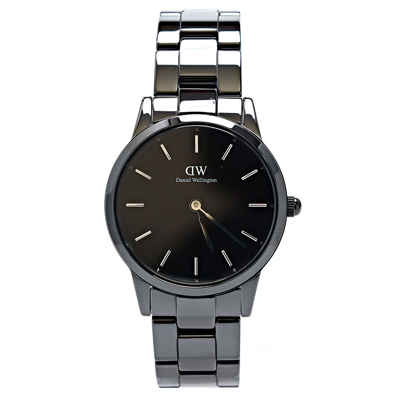 ダニエルウェリントン ウオッチ レディース Iconic Link Ceramic 黒いこと DW00100414 Daniel Wellington