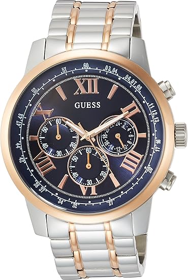 ゲス ウオッチ W0379G7 しろがね色 しろがね色 青み ウォッチローマンインデックス クロノグラフ 石英 メンズ GUESS