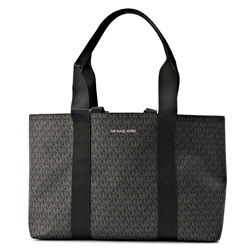 マイケルコース トートバッグ COOPER DUAL HANDLE TOTE W ZIP 37S5LCOT9B-BK ブラック シグネチャー柄 メンズ MICHAEL KORS｜カナリア店