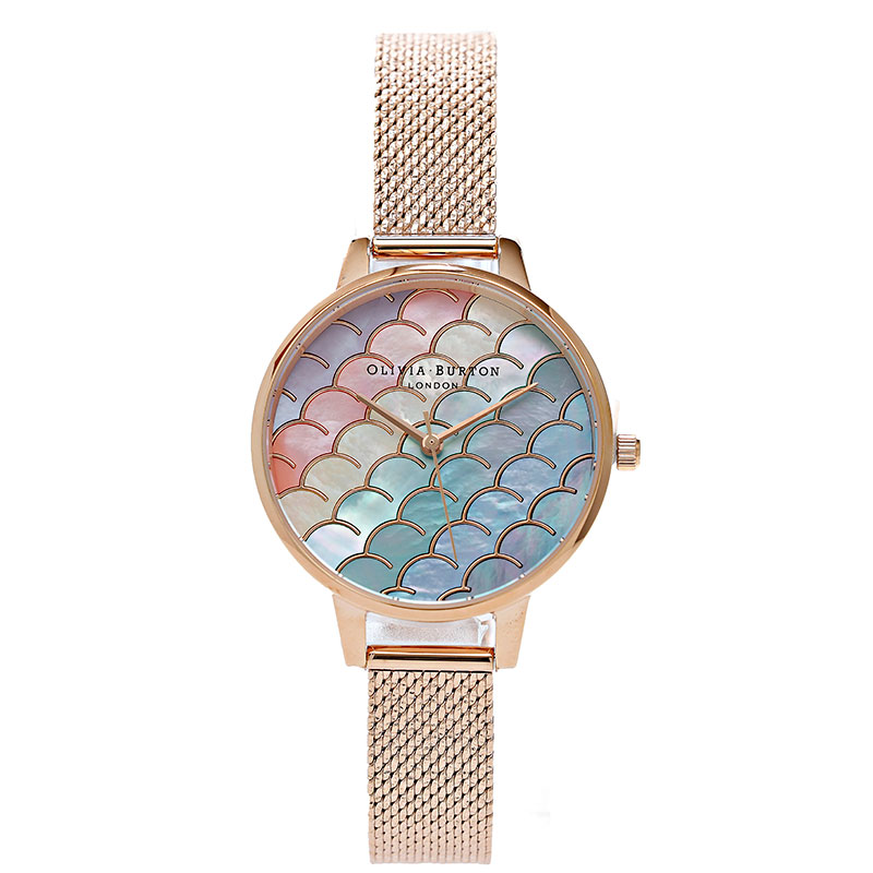 オリビアバートン ウオッチ OB16US45 アンダーザシー 人魚 尾っぽ サクラ色ゴールド 虹霓 レディース Olivia Burton