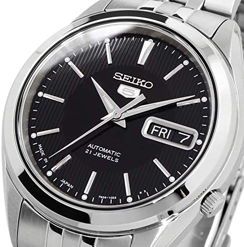 セイコー 腕時計 メンズ シルバー ブラック SEIKO SEIKO5 ファイブ