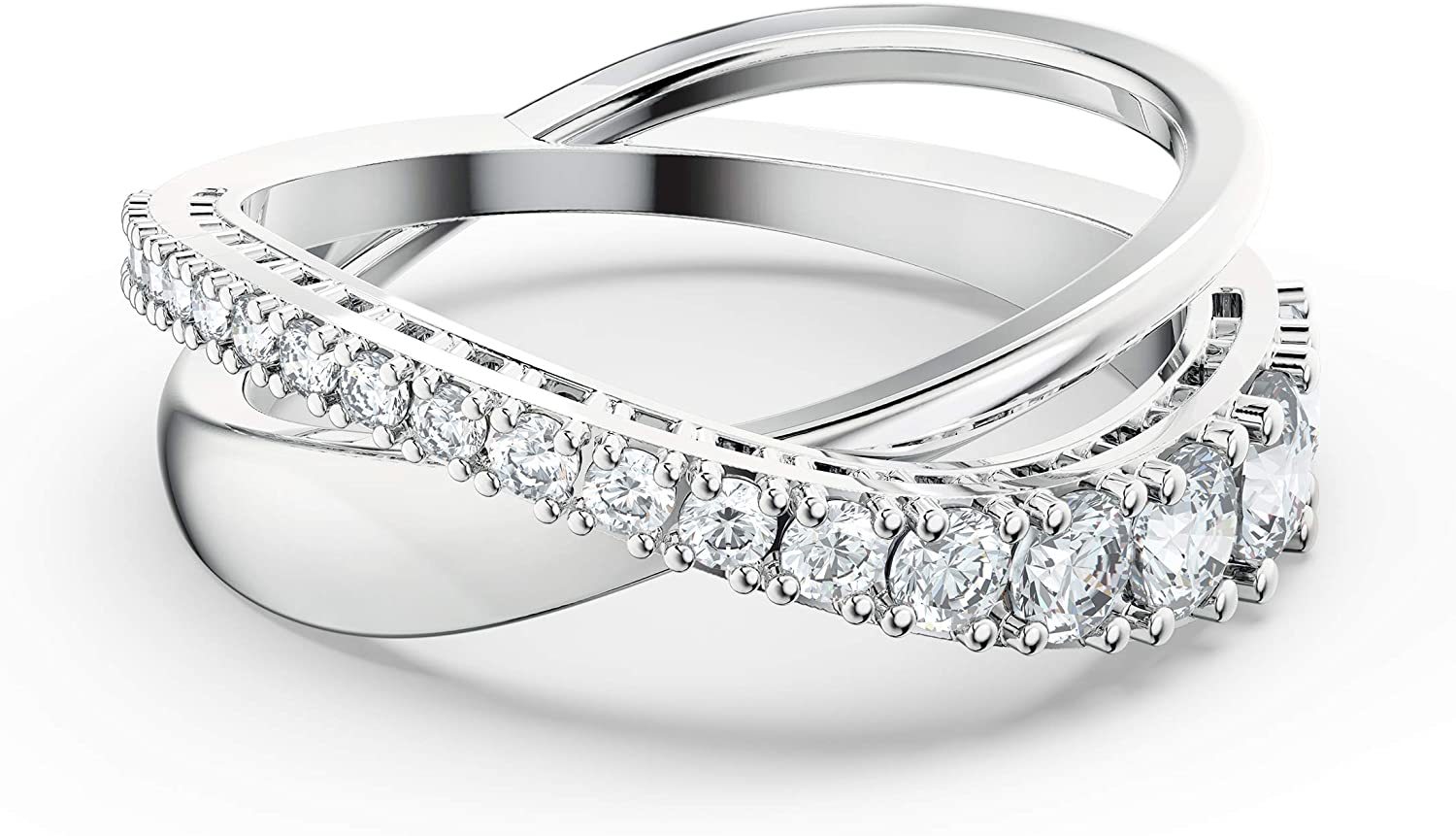 指輪 リング クリスタルSWAROVSKI スワロフスキー 5572724Twist Rows 52号 ( 日本サイズ 11号 ) シルバー ホワイト レディース 並行輸入品 プレゼント 記念日 誕生日 アニバーサリー|カナリア店