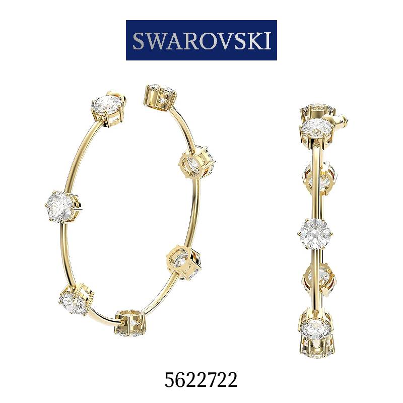スワロフスキー ピアス レディース シルバー ゴールド SWAROVSKI 5622722 並行輸入品｜カナリア店