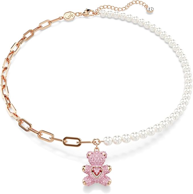 楽天市場】スワロフスキー テディ3D ペンダント レッド ゴールド クマ