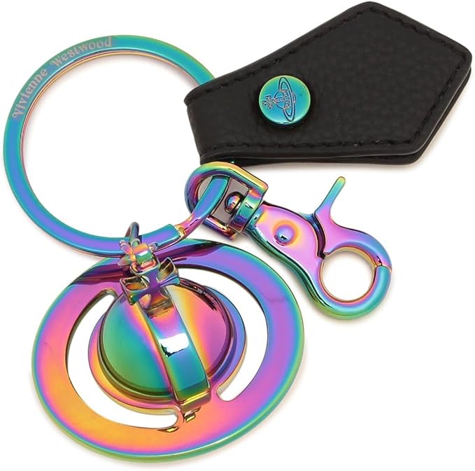 ヴィヴィアンウエストウッド キーホルダー メンズ レディース ブラック レインボー 8203011JU-OM0014-N403 VivienneWestwood｜カナリア店