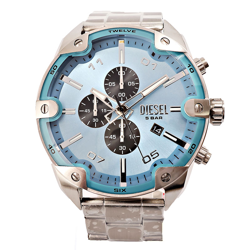 楽天市場】ディーゼル DIESEL 腕時計 グレー クリアブルー メンズ