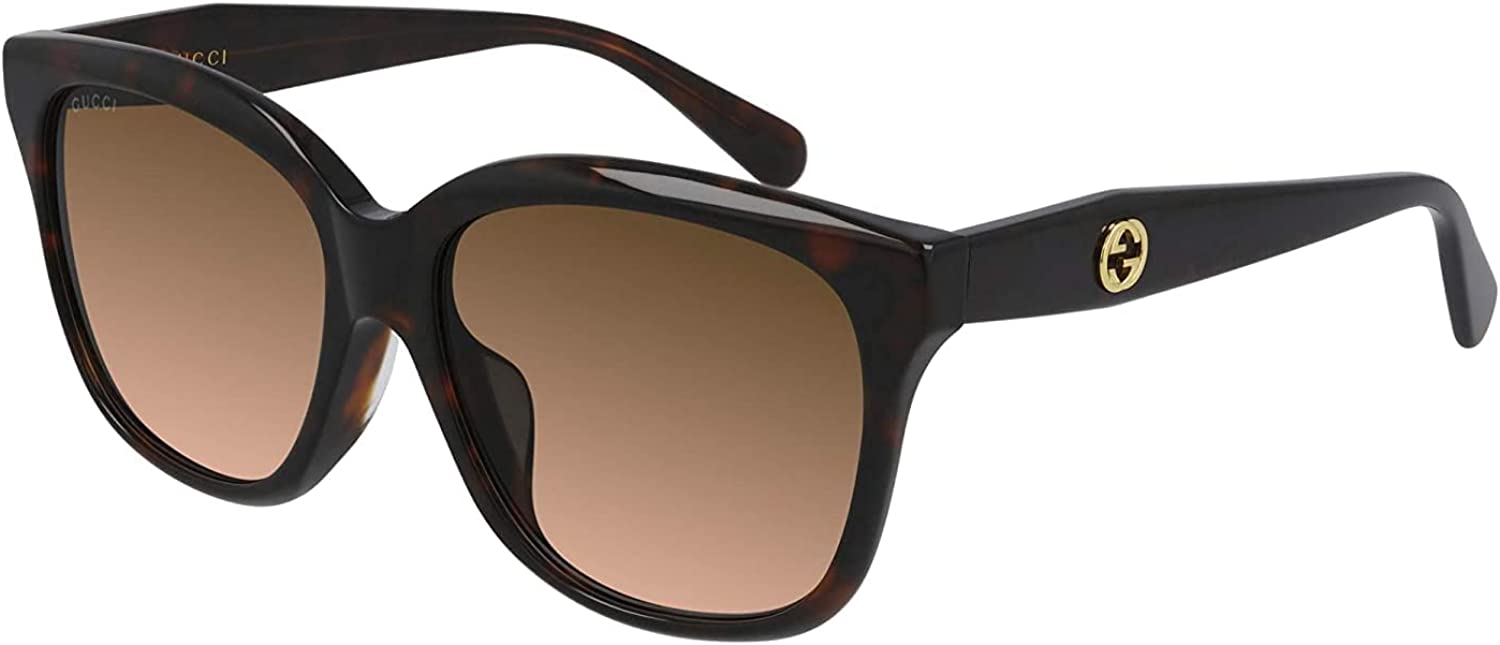 グッチ サングラス メンズ レディース アジアンフィット ハバナ ブラウン GG0800SA-003 GUCCI