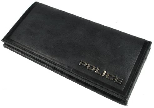 長財布 牛革 かぶせ蓋 ブランドロゴ POLICE ポリス PA-58001-10 メンズ EDGE ロングウォレット ブラック カード収納 小銭入れ プレゼント 20代 30代 40代 50代 新生活 並行輸入品