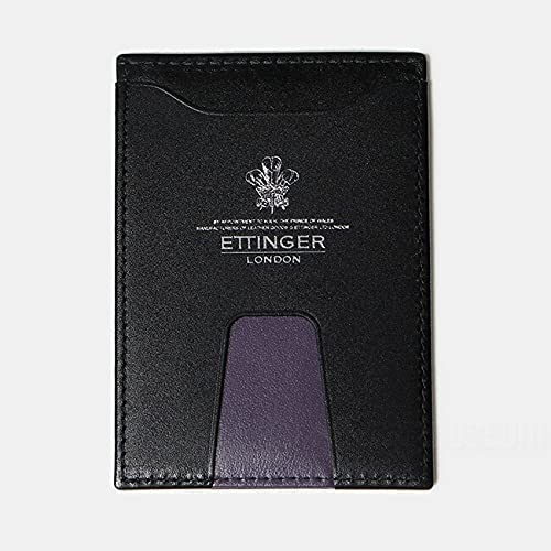 エッティンガー カードケース メンズ レザー ブラック パープル ETTINGER ST169AJ Travel Pass Case Black×purple 並行輸入品 かっこいい カッコイイ オシャレ おしゃれ