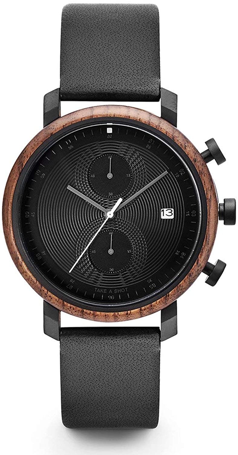 TAKE A SHOT  Charles ウォッチ メンズ 胡桃材ＦＲＧ製造業者Charles: Walnussholz  43粍 Chronograph wa7b3a1a6 並行輸入品 かっこいい カッコイイ  オシャレ かっこ良い 腕時計-メンズ腕時計