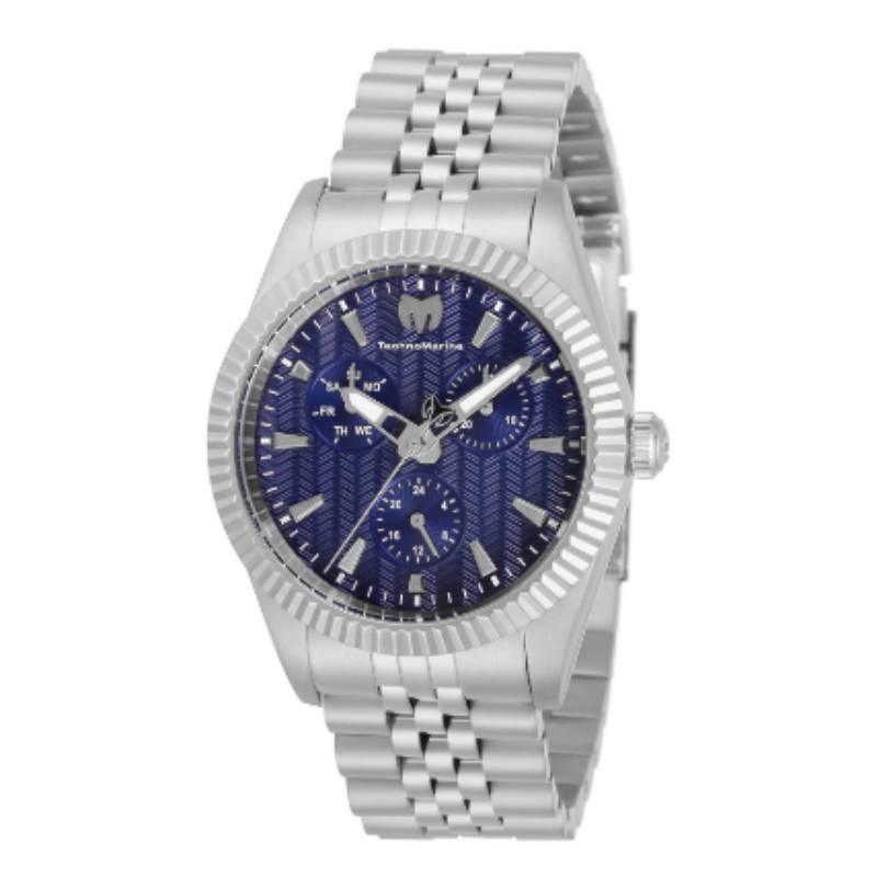 テクノマリーン ウォッチ メンズ しろがね色 青色 Technomarine Sea Dream TM-719012 並行輸入品 腕時計-メンズ腕時計