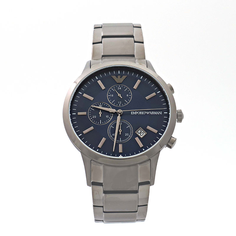 腕時計 ビジネス クロノグラフ 防水 スーツ EMPORIO ARMANI エンポリオアルマーニ AR11215 時計 メンズ RENATO クオーツ グレー カジュアル 並行輸入品