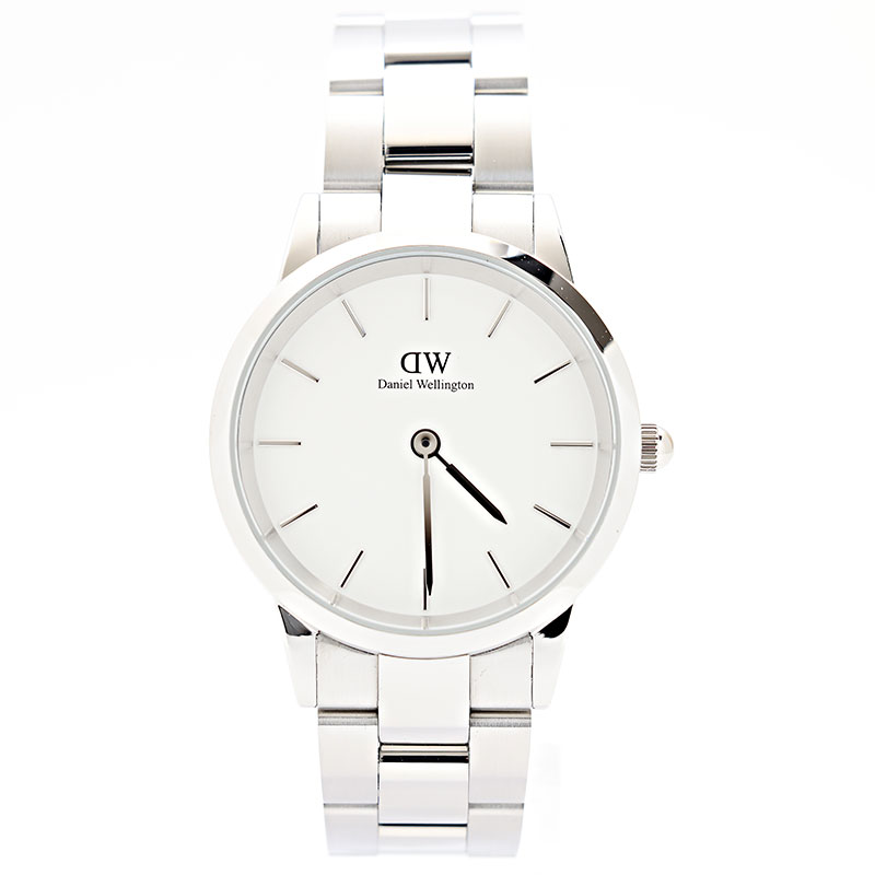 ダニエルウェリントン ウオッチ レディース しろがね色 白いこと 石英 36粍 Iconic Link Daniel Wellington DW00100203