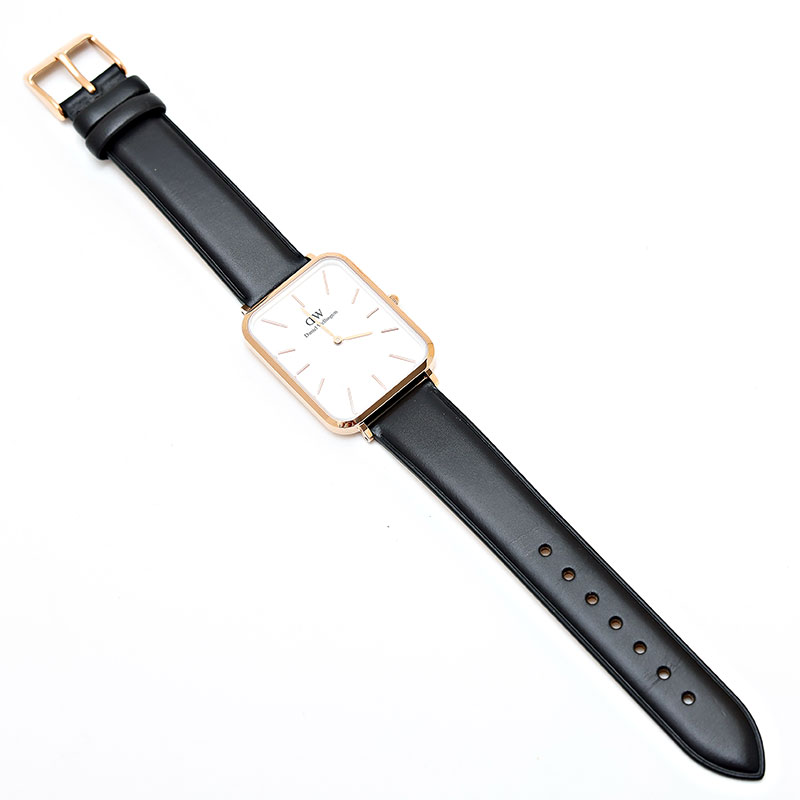 ダニエルウェリントン 腕時計 レディース Quadro Pressed Sheffield ホワイト ローズゴールド ブラック DW00100450 Daniel Wellington|カナリア店