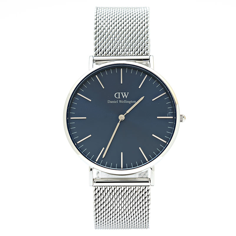 ダニエルウェリントン ウオッチ DW00100628 しろがね色 青碧 メンズ レディース Daniel Wellington