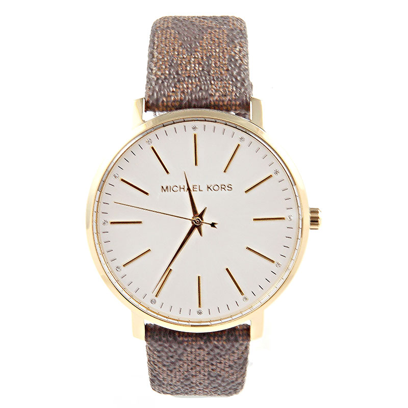 腕時計 ファッションウォッチ MKロゴ MICHAEL KORS マイケルコース MK2857 PYPER パイパー Brown ブラウン Leather レザー クオーツ Wrist Watch Womens レディース シンプル 新生活 並行輸入品 12,110円